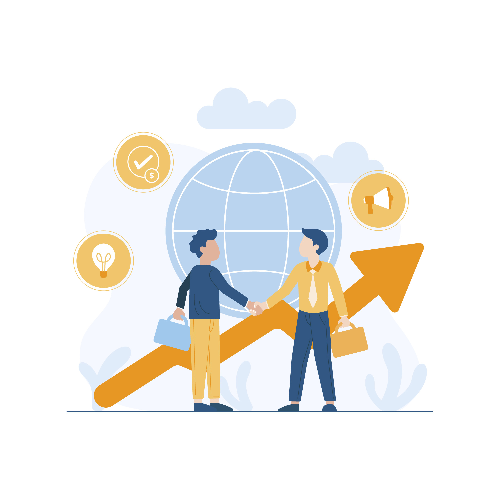 Modern high-rise office building reflection